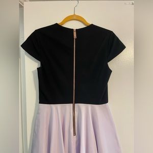 Ted Baker Lilac Contrast Full Skirt Stretch Dress